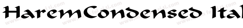 HaremCondensed Italic字体转换